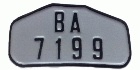 MATRÍCULA MOTO TRAPECIO AÑOS 50 A 60